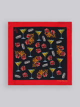 MARTINI & DICE POCKET SQUARE