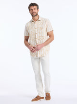 LIMITED EDITION DESERT LEAVES SHORT SLEEVE BUTTON DOWN SHIRT