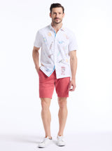 OUT OF OFFICE SHORT SLEEVE BUTTON DOWN SHIRT