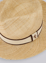 WOVEN STRAW FEDORA