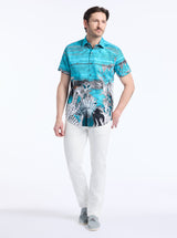 SEA MONSTER SHORT SLEEVE BUTTON DOWN SHIRT