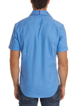TAILORED FIT ABBOTT SHORT SLEEVE SHIRT - Blue