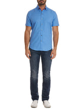 TAILORED FIT ABBOTT SHORT SLEEVE SHIRT - Blue