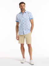 BREW & CHEW SHORT SLEEVE BUTTON DOWN SHIRT