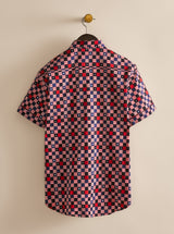 STARS ALIGNED SHORT SLEEVE BUTTON DOWN SHIRT