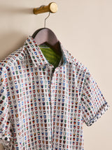 FOR THE WIN SHORT SLEEVE BUTTON DOWN SHIRT