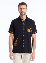GOLDEN JUNGLE SHORT SLEEVE BUTTON DOWN SHIRT
