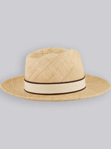 WOVEN STRAW FEDORA