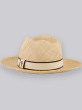 WOVEN STRAW FEDORA