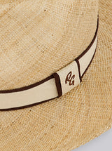 WOVEN STRAW FEDORA