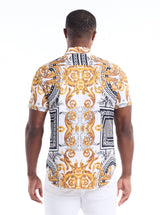 GILDED SCROLLS SHORT SLEEVE BUTTON DOWN SHIRT