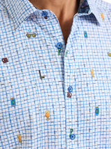 BREW & CHEW SHORT SLEEVE BUTTON DOWN SHIRT