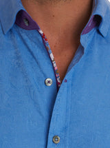 TAILORED FIT ABBOTT SHORT SLEEVE SHIRT - Blue