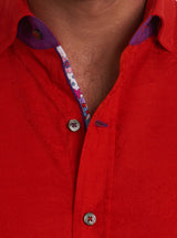 TAILORED FIT ABBOTT SHORT SLEEVE SHIRT - Red