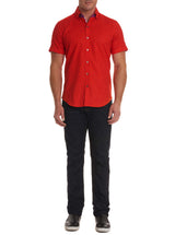 TAILORED FIT ABBOTT SHORT SLEEVE SHIRT - Red