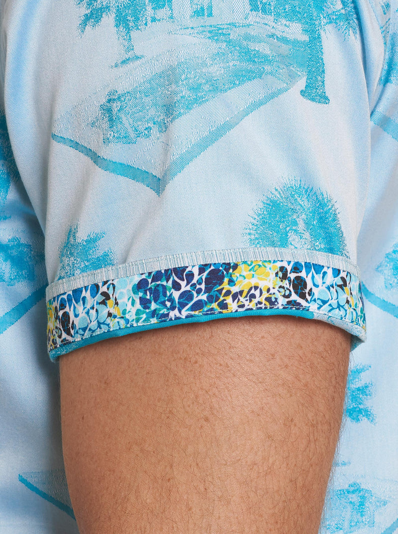 POOL PARTY EMBROIDERED SHORT SLEEVE SHIRT