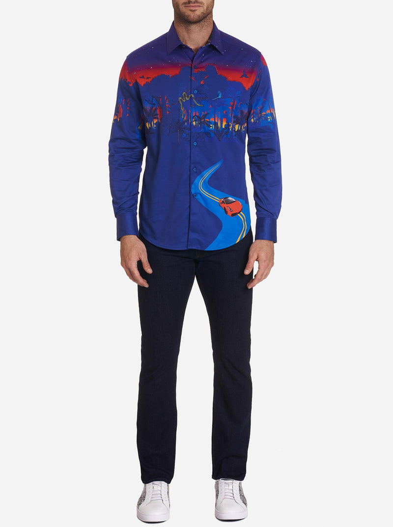 AUTODROMO EMBROIDERED SPORT SHIRT