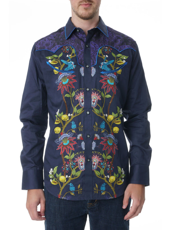 WAYLAN EMBROIDERED SPORT SHIRT