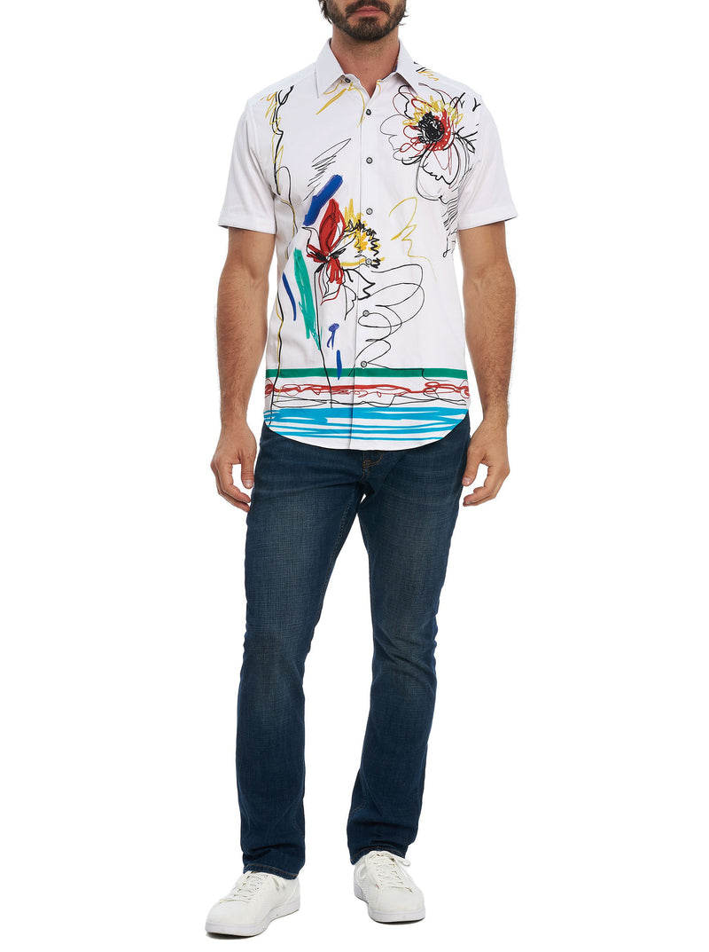 WIPE OUT EMBROIDERED SHORT SLEEVE SHIRT