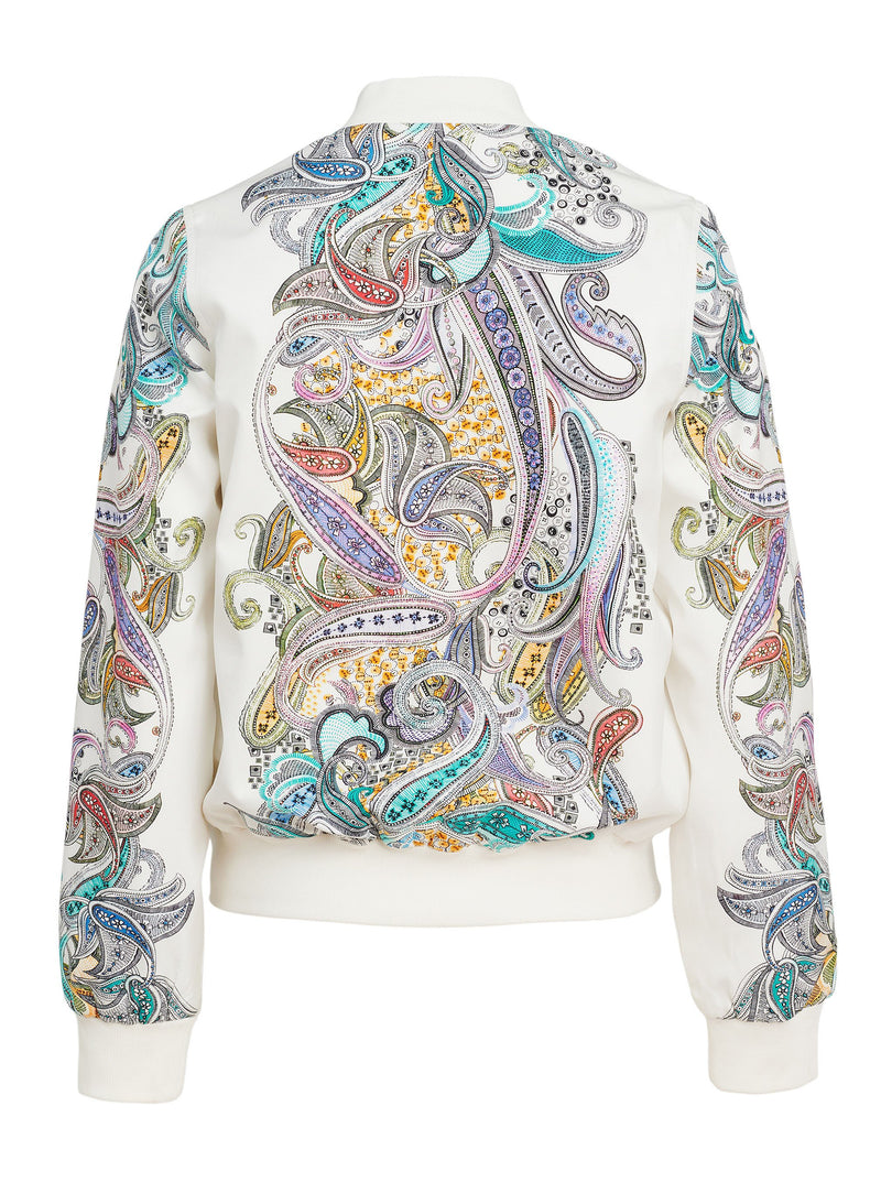 MEREDITH PAISLEY SILK BOMBER