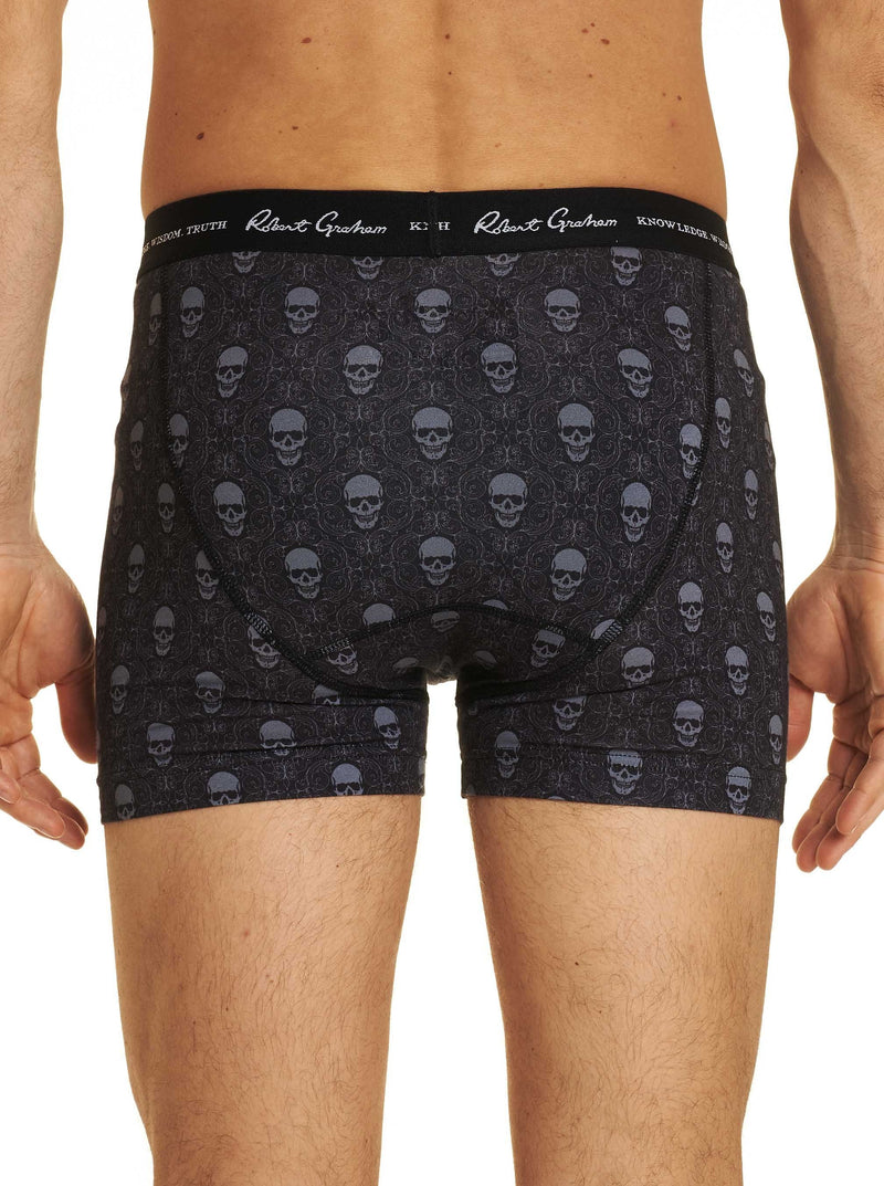 SKULL MOTIF BOXER BRIEF