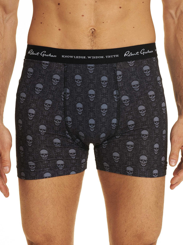 SKULL MOTIF BOXER BRIEF