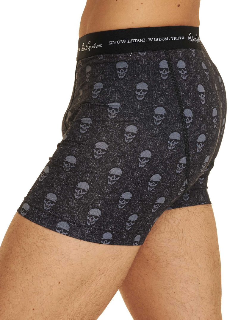 SKULL MOTIF BOXER BRIEF